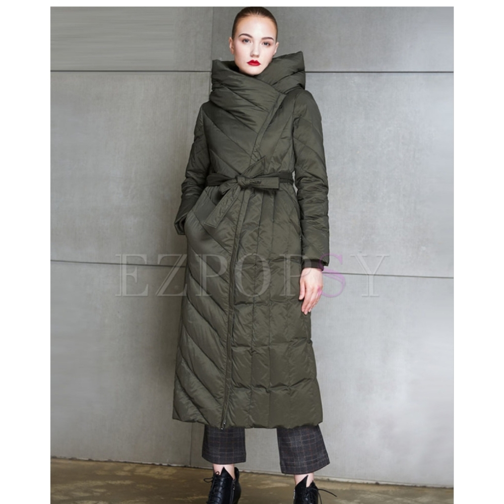 Hooded puffer coat